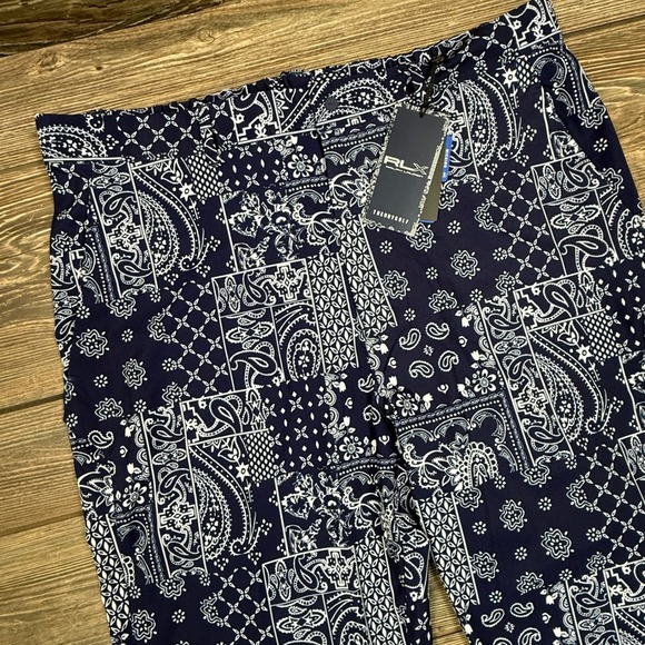 RLX Ralph Lauren Mens Performance Pants Size 34x32 Navy Bandana PaisleyNWT